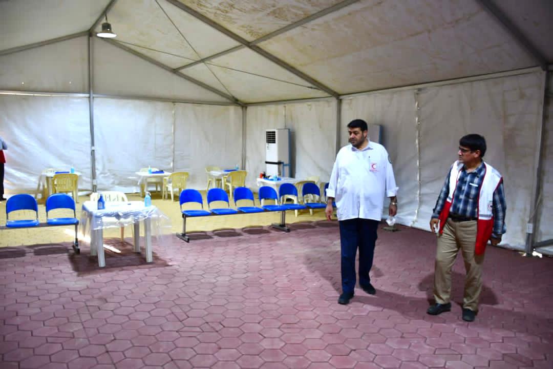 بازدید دکتر کولیوند از مراکز درمانی هلال احمر در عرفات/ گزارش تصویری